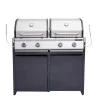 Module barbecue Europa 109x60cm Gris Argenté - NATERIAL - :100158115