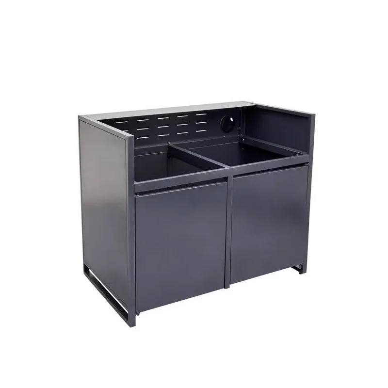 Module barbecue Europa 109x60cm Gris Argenté - NATERIAL - :100158115