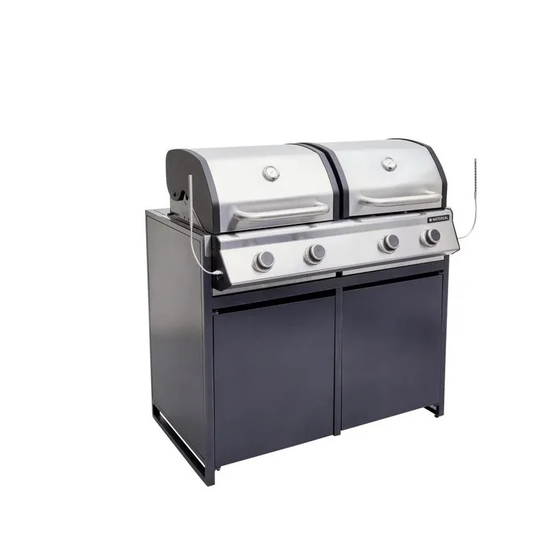 Module barbecue Europa 109x60cm Gris Argenté - NATERIAL - :100158115