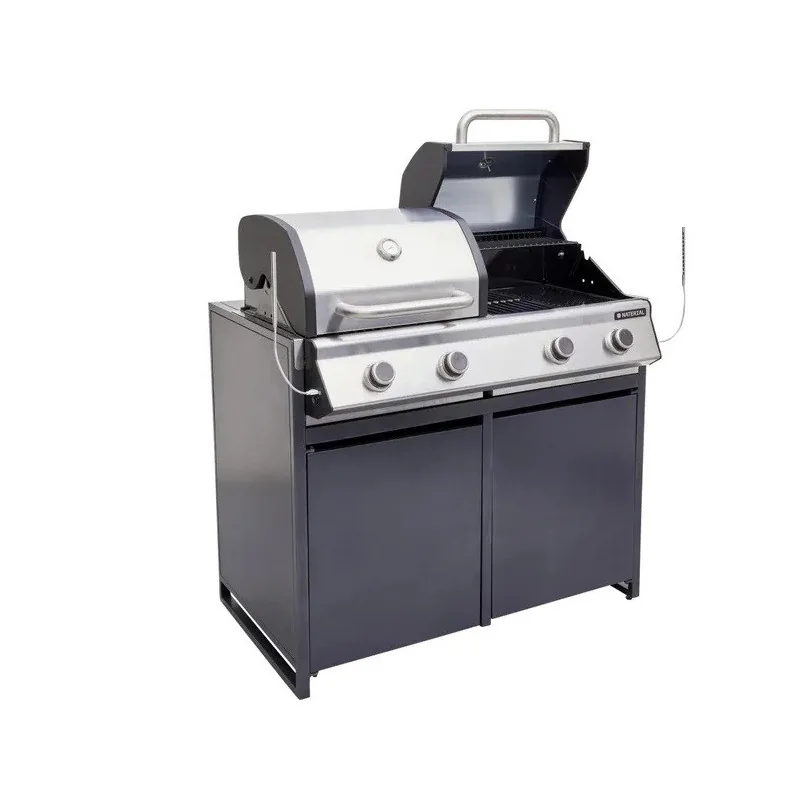 Module barbecue Europa 109x60cm Gris Argenté - NATERIAL - :100158115