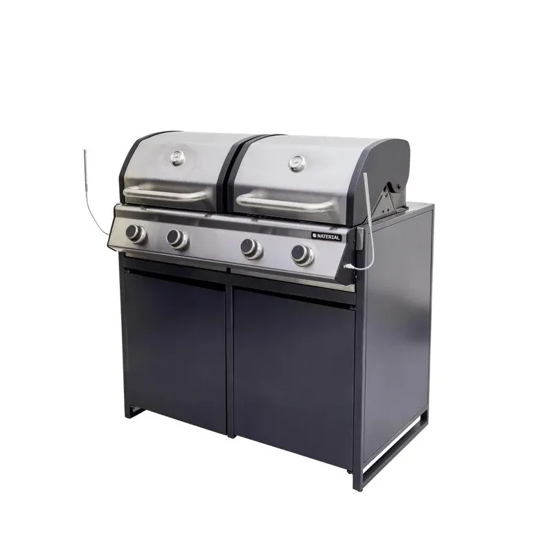 Module barbecue Europa 109x60cm Gris Argenté - NATERIAL - :100158115