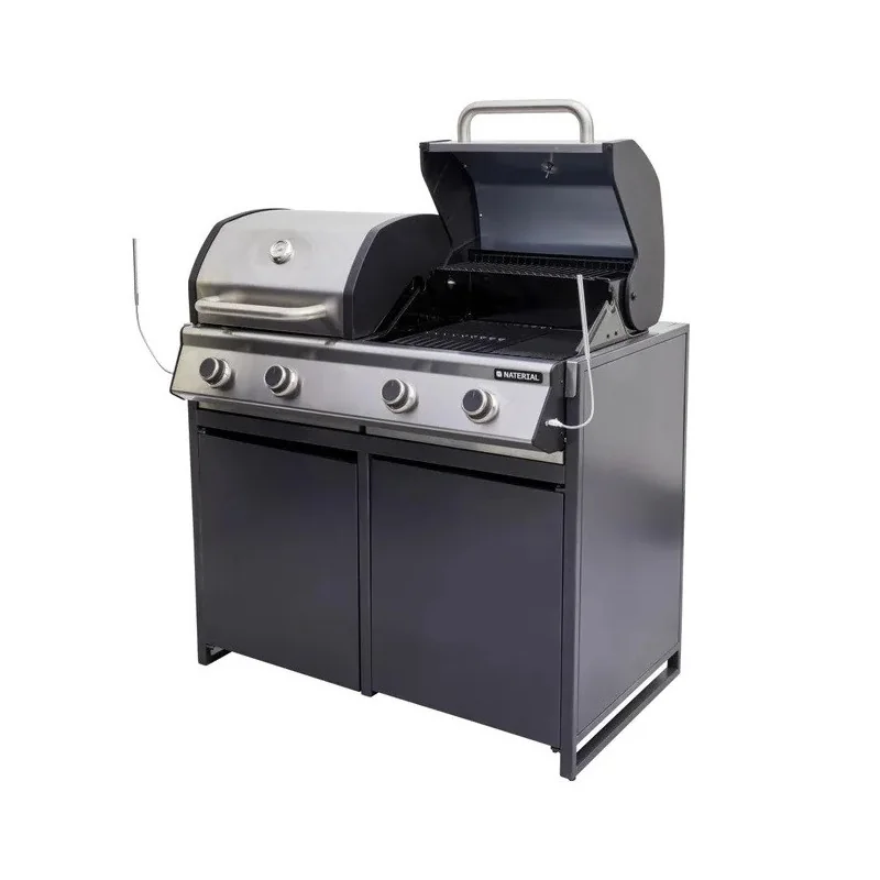 Module barbecue Europa 109x60cm Gris Argenté - NATERIAL - :100158115