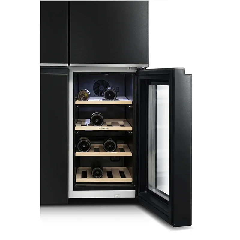 Réfrigérateur multi-portes + cave à vin intégrée -606L - SCHNEIDER - SCMDCV605NFDAX