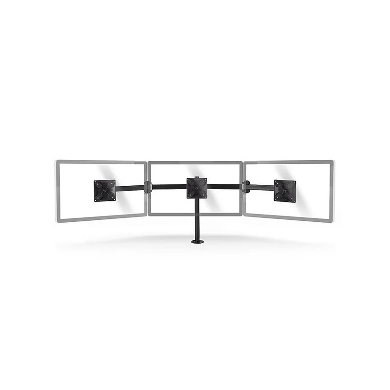 Support pour moniteur de bureau 3 écrans 14-24 " noir - NEDIS - ERGOTMM100BK