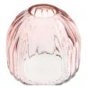 Vase rond en verre Rose - 8567