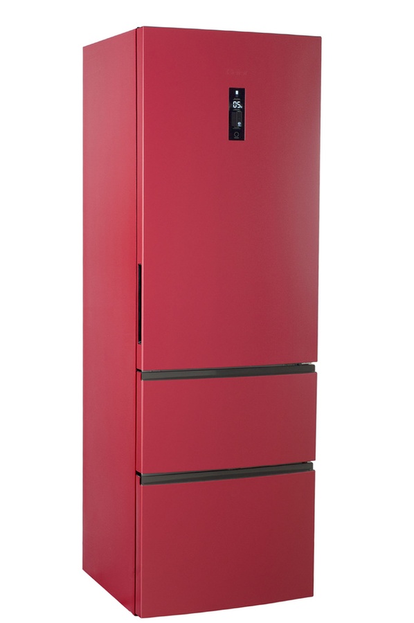 HAIER - Réfrigérateur combiné 60cm 347l a+ no frost rouge - A2FE635CRJ -  Vente petit électroménager et gros électroménager