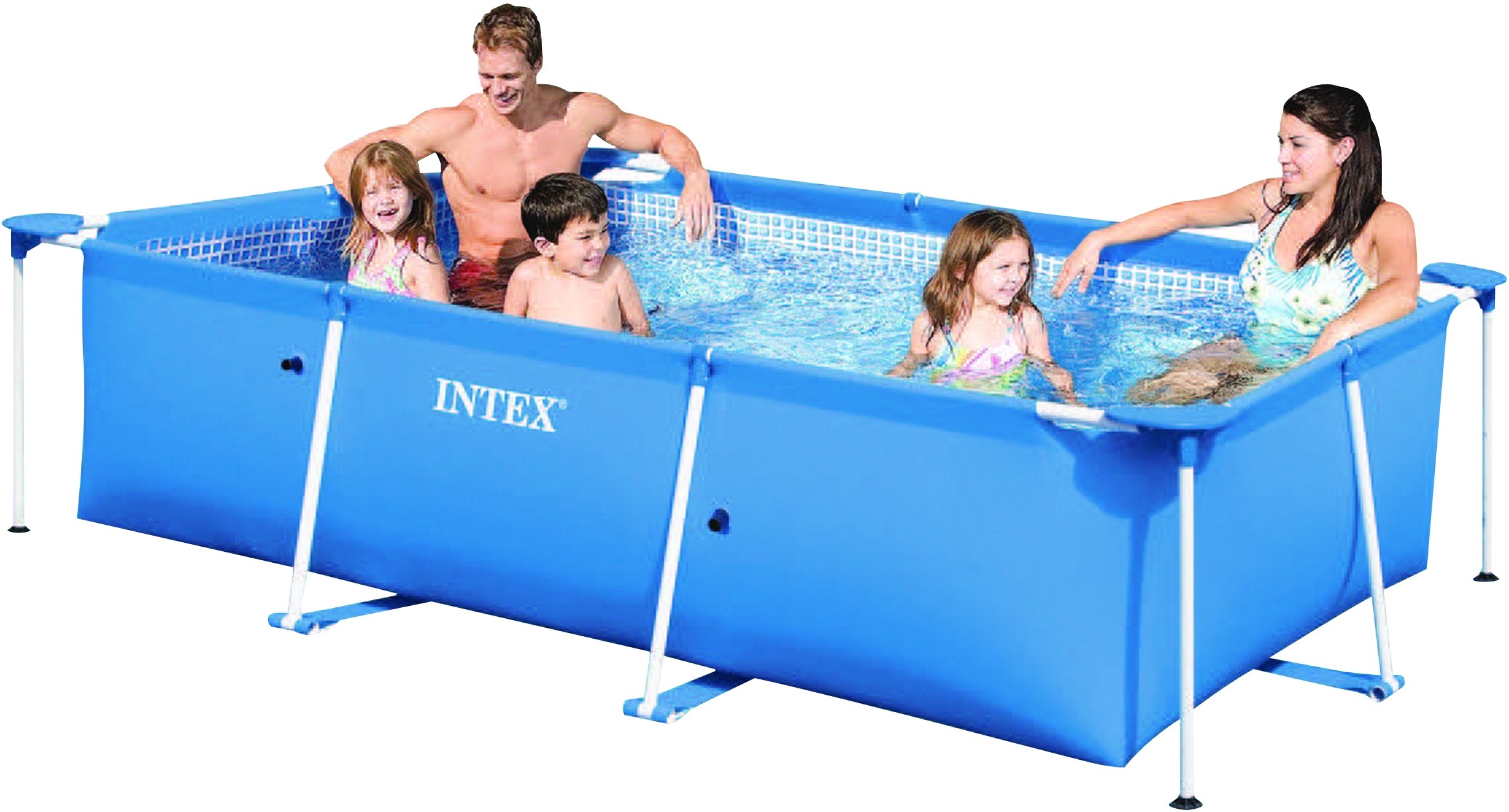 Kit piscine Metal Frame Junior rectangulaire INTEX 4,50 x 2,20 x 0,84 m
