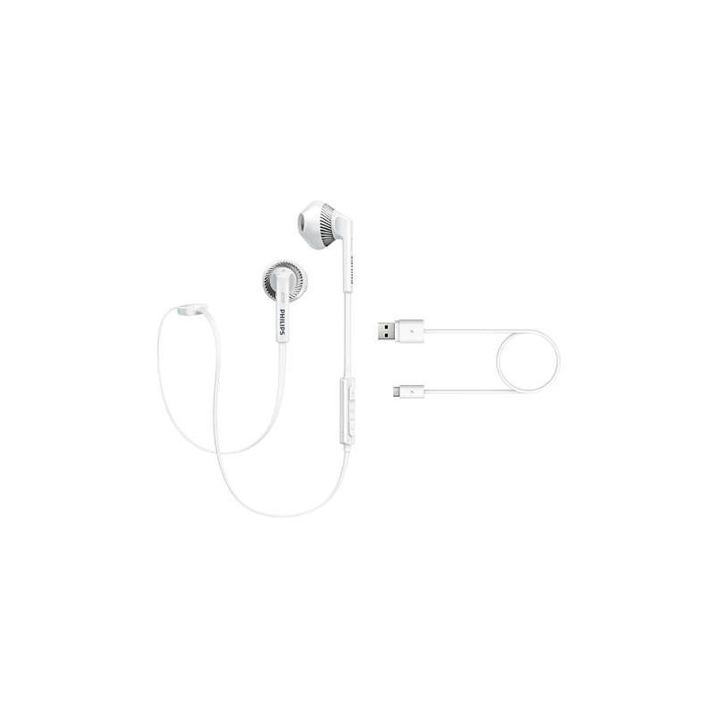 Casque Bluetooth Haut-Parleurs 14,2 mm Blanc PHILIPS - SHB5250WT/00