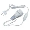 Adaptateur bouteille E27 en plastique, TIBELEC, 60 W blanc