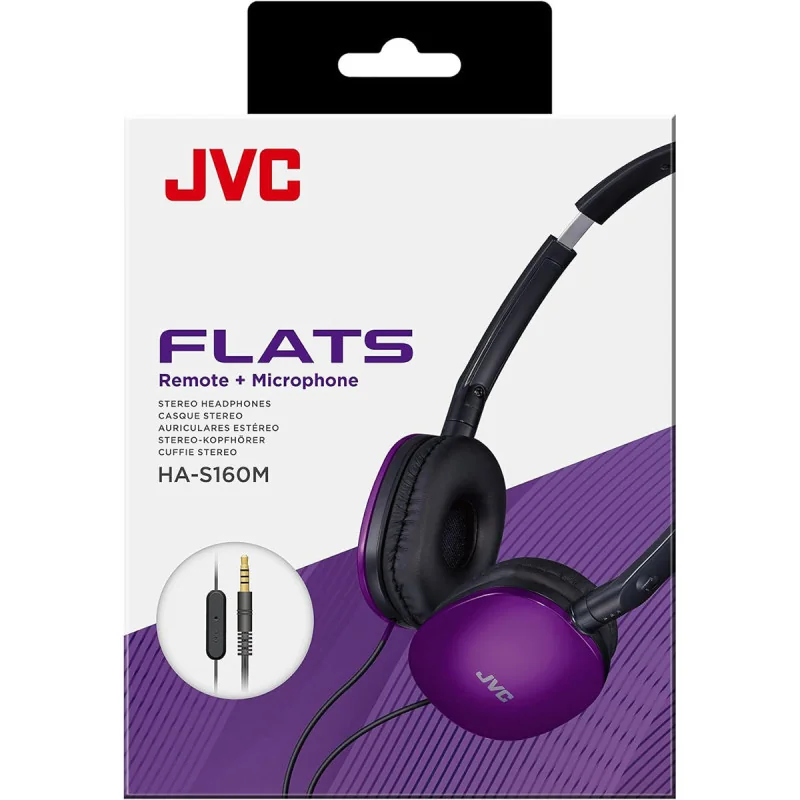 Casque supra-auriculaire pliable Series Flats Noir/Violet - JVC - HAS160MVU