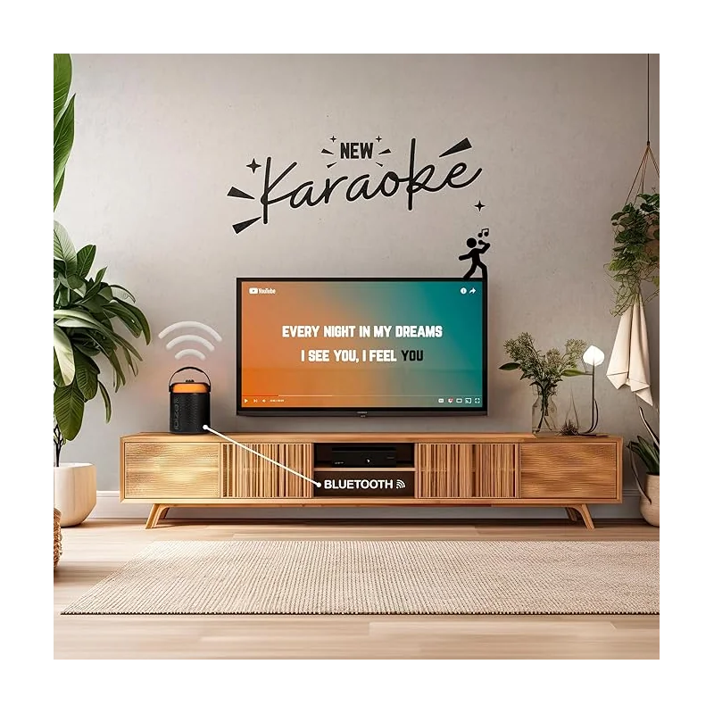 Enceinte bluetooth autonome Karaoke Karahome 120W Noir - IBIZA - KARAHOMEBK