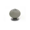 Bouton De Meuble Boule Gris Foncé Porcelaine H.38 X L.40 X P.40 Mm