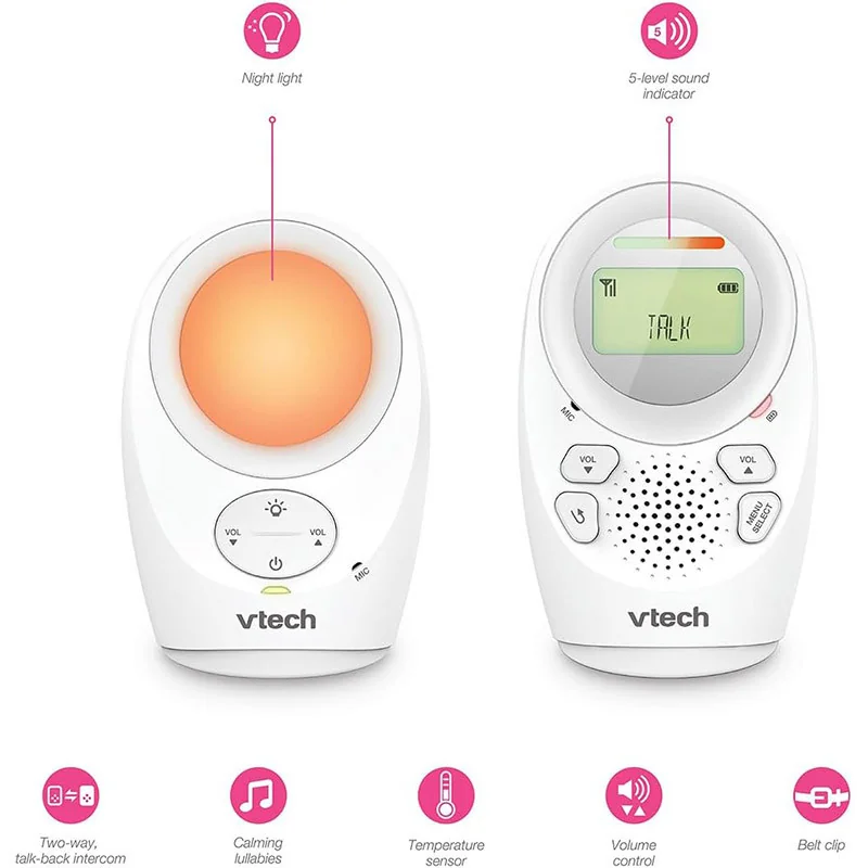 Babyphone Night Light Blanc VTECH - Dès la naissance 