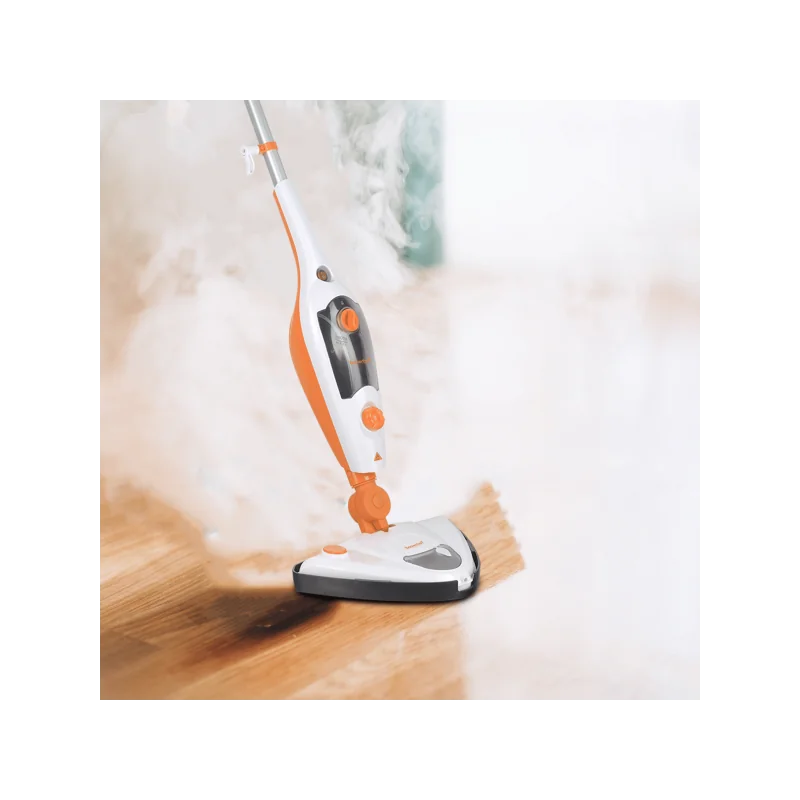 Aspirateur balai vapeur 10en1 1300W Blanc/Orange - TECHWOOD - VAPTNV119DTECH