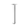 Pied Table Basse Carré Hettich Fixe Acier Époxy Blanc