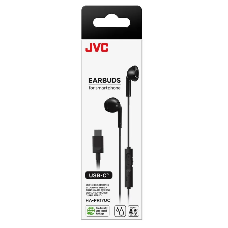 Écouteurs filaire intra-auriculaires USB-C Noir - JVC - HAFR17UCBU