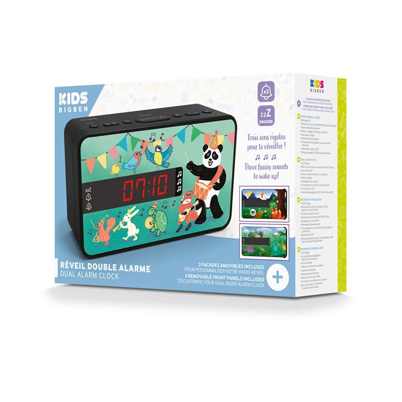 Réveil pour enfant interactive Histoires avec 3 plaques thématiques - BIGBEN - RADR16STORIESBB