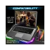 Support ventilé PC portable Air Blade 700 17" LED RGB Noir - SPIRIT OF GAMER - VENTVE700RSOG