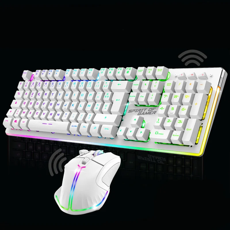 Pack clavier & souris gamer sans fil Ultimate 600 Blanc - SPIRIT OF GAMER - CLAVCLSMK600SSOG