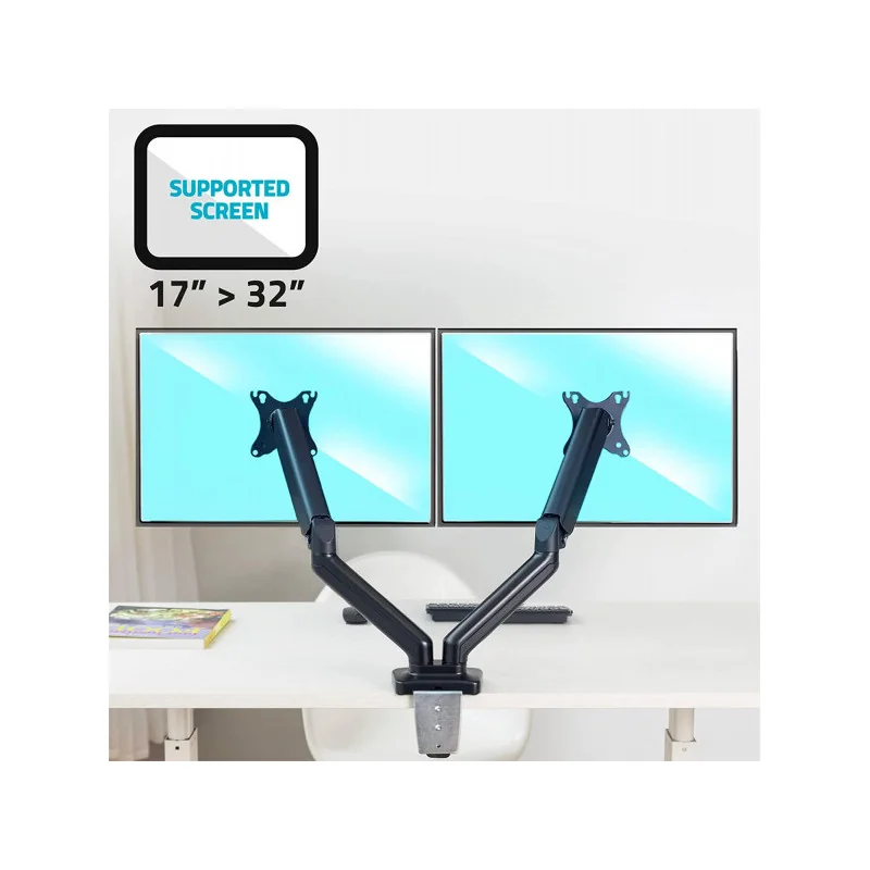 Support écran articulé ErgoMounts Dual pour deux écrans 17” à 32” Noir - ADVANCE - ACCSUP-ARM2ADV