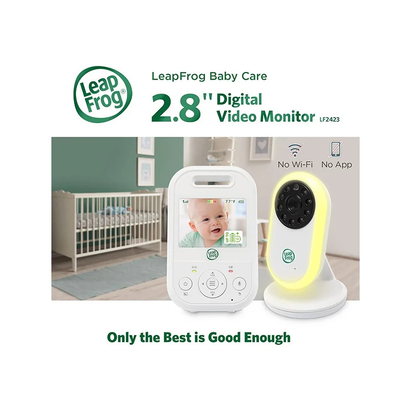 Babyphone avec écran LCD IPS 2.8" Blanc LEAPFROG - Dès la naissance