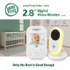 Babyphone avec écran LCD IPS 2.8" Blanc LEAPFROG - Dès la naissance