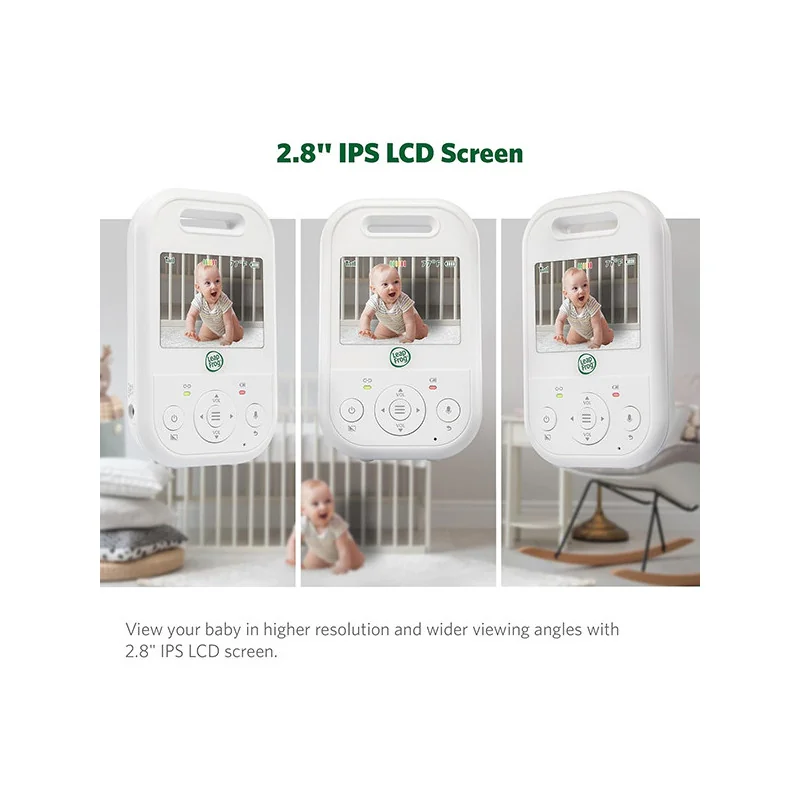 Babyphone avec écran LCD IPS 2.8" Blanc LEAPFROG - Dès la naissance