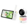 Babyphone panoramique/inclinable avec écran LCD HD 720p 5" Blanc LEAPFROG - Dès la naissance