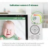 Babyphone panoramique/inclinable avec écran LCD HD 720p 5" Blanc LEAPFROG - Dès la naissance