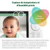 Babyphone panoramique/inclinable avec écran LCD HD 720p 5" Blanc LEAPFROG - Dès la naissance