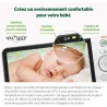 Babyphone intelligents avec écran HD 5" Blanc LEAPFROG - Dès la naissance