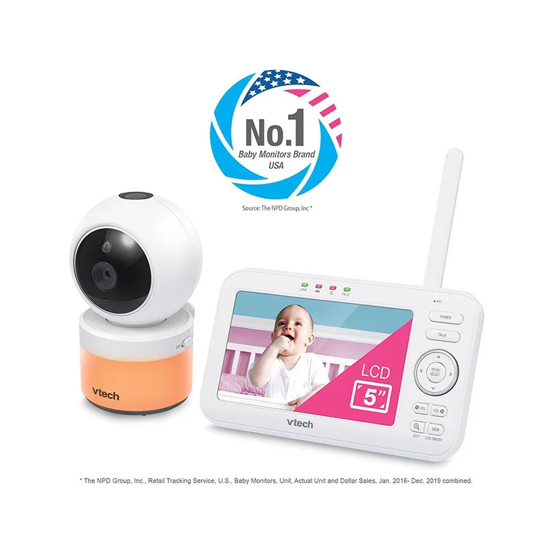 Babymonitor numérique avec écran LCD 5" Blanc VTECH - Dès la naissance