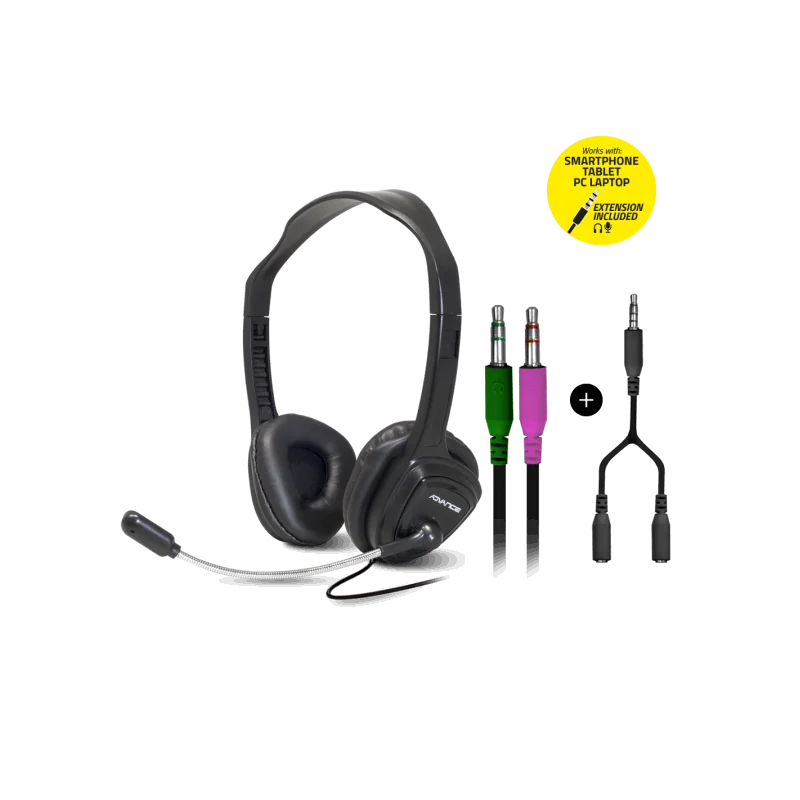 Micro-casque Multimédia Headphonics Smart noir - ADVANCE - CASQMICS765ADV