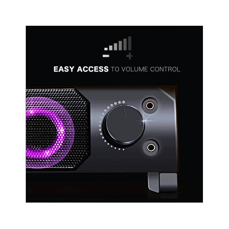 Kit enceintes 2en1 Soundphonics 2.0 RGB 6W RMS Noir - ADVANCE - HPSPU900BADVA