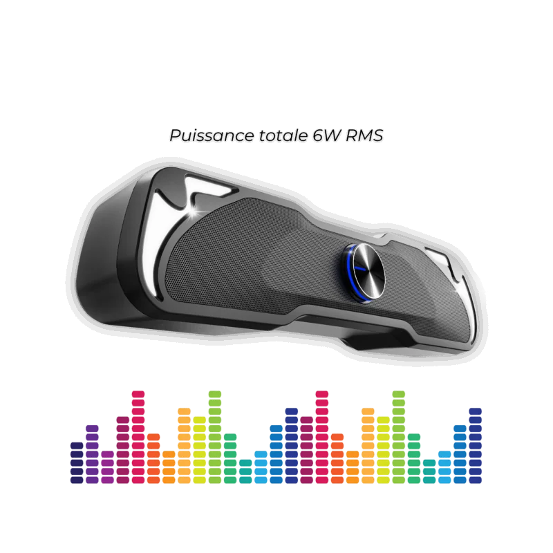 Barre de son Bluetooth Soundphonic RGB 6W RMS Noir - ADVANCE - HPSP-230SOG