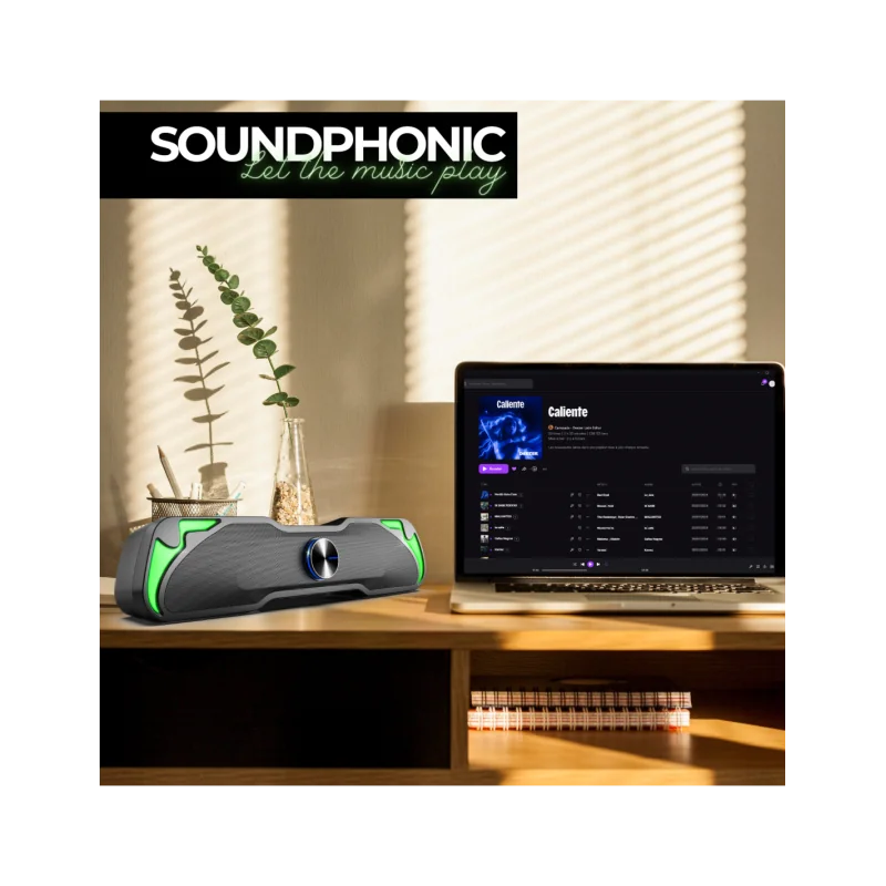 Barre de son Bluetooth Soundphonic RGB 6W RMS Noir - ADVANCE - HPSP-230SOG