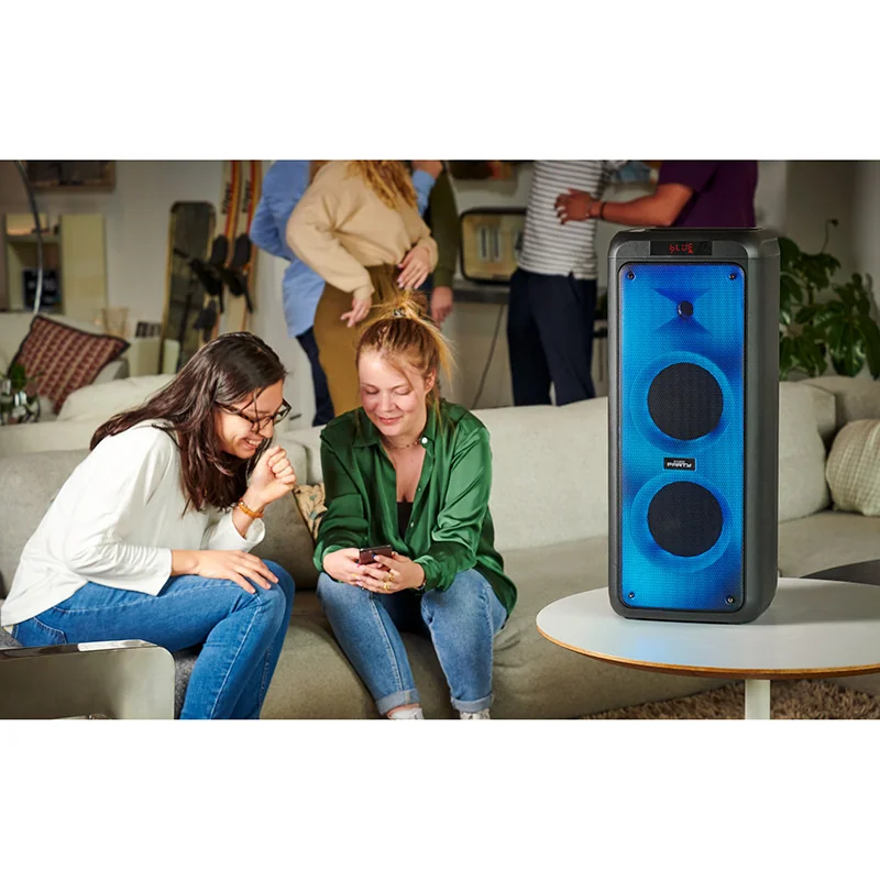 Enceinte de soirée Bluetooth Party 600W avec effets lumineux Noir - BIGBEN - HPPARTYBTHPXLBB