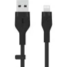 Câble BoostCharge Flex USB-A vers Lightning 3.3" noir - BELKIN - CABBNCAA008BT1MBKBEL