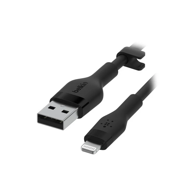 Câble BoostCharge Flex USB-A vers Lightning 3.3" noir - BELKIN - CABBNCAA008BT1MBKBEL