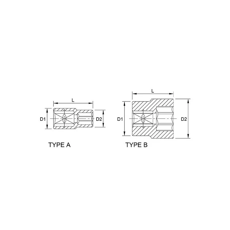 Douille 6 pans hexagonale 16 1/2" - TOPTUL - BAEA1616