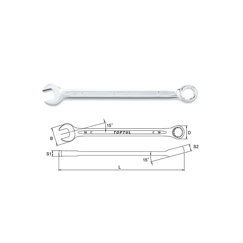 Clé mixte extra-long 13mm - TOPTUL - AAEA1313