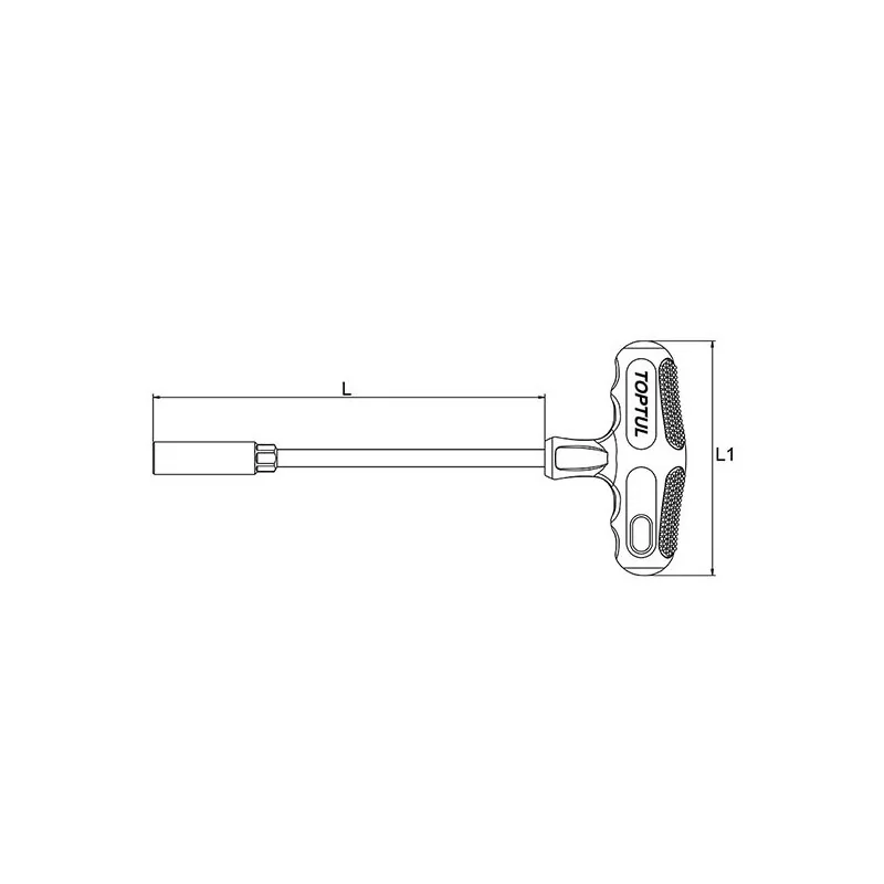 Tourne-écrou hexagonal poignéeenT 10mm - TOPTUL - CTJA1023