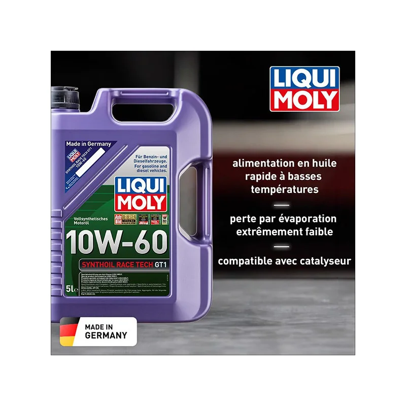 Huile moteur Synthoil Race Tech GT1 10W-60 1L - LIQUI MOLY - 8909