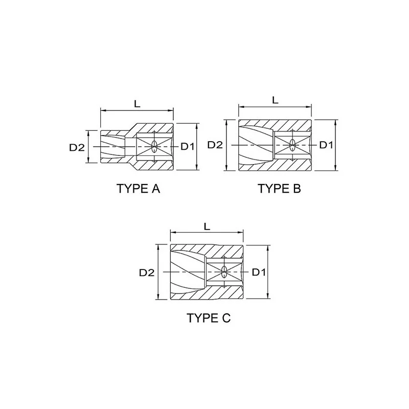 Douille pour extracteur de boulon endommagé 17 1/2" - TOPTUL - BAAK1617