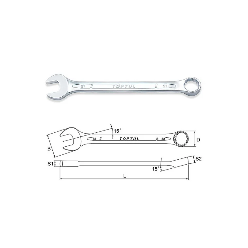 Clé mixte standard 13mm - TOPTUL - AAEB1313