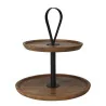 Etagère poignée en bois de manguier 32cm Naturel/Noir - H&S COLLECTION - A53400070