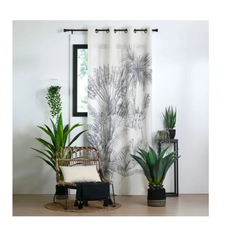 Rideau polyester (140 x 260 cm) Orissa Gris
