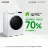 Lave-linge séchante Ai Control 1400tr/min lavage 12Kg séchage 8Kg Blanc - SAMSUNG - WD12T504DWW/S3