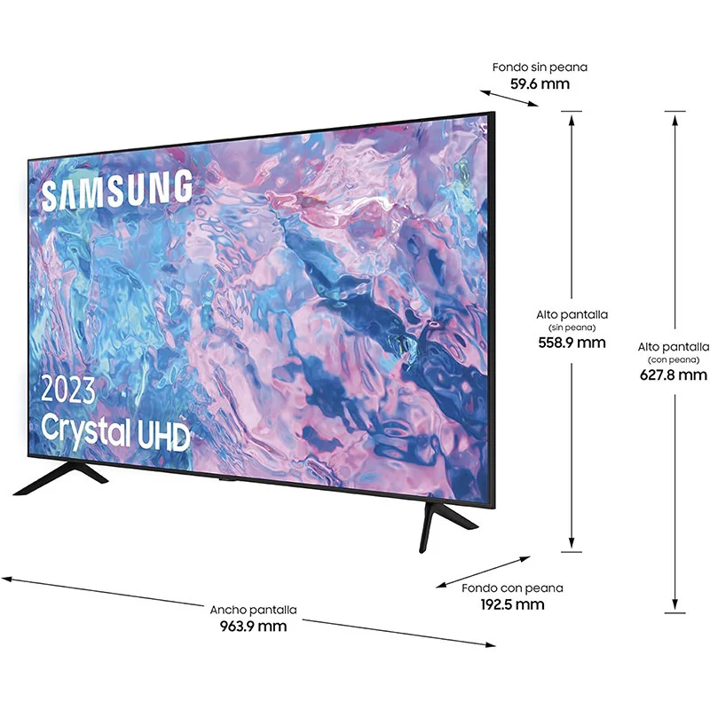 TV - LED - SAMSUNG - 108 cm - 4K - 60 Hz - Smart TV - TU43CU7105KXXC