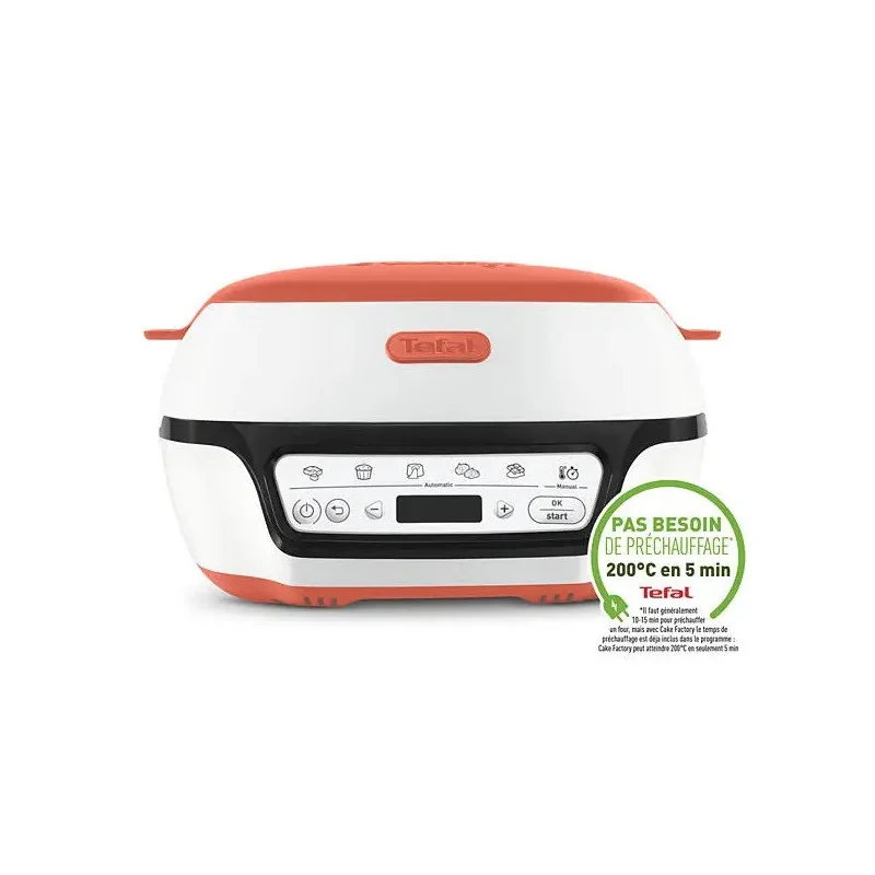 Appareil à gâteaux Cake Factory Tutti Frutti Blanc/Orange - TEFAL - KD801510